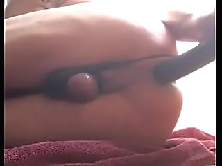 trans slut in sexy stockings fucks with a horny stud