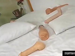 seductive transsexual bella atrix masturbates with sex toys