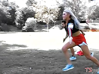 ts cheerleader aubrey kate double penetrated