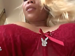 big tits blonde shemale solo
