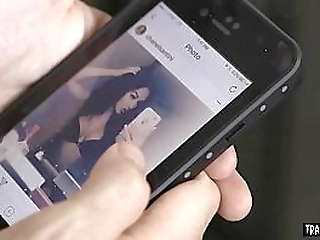 glamorous busty shemale fucks her horny lovers asshole