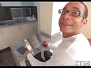 tranny doxy blows stick and sits on it with her needy ass