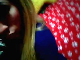 pale shemale blowing and fingering her bf