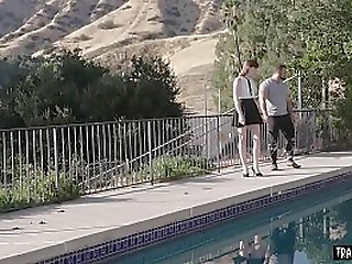 real estate agent shemale applied her dirty tricks