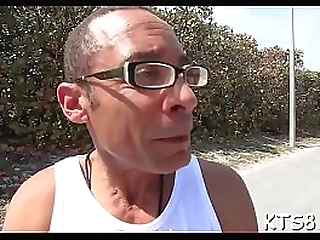 tempting ladyboy seduces a guy and gets her butt busted