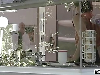 small titted redhead shemale fucked by her neighbor