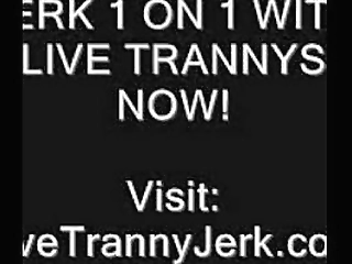 huge dildo sucking with blonde tranny