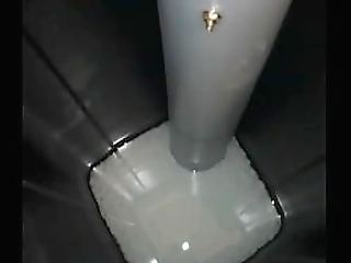 cute shemale in sexy red fishnet with butt plug and jerking off, part 2