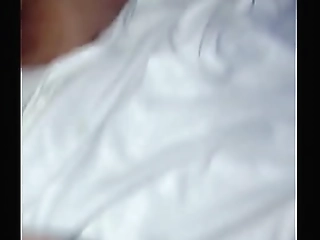 shemale with braces and white stockings masturbates on camera