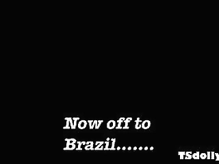 big cock t-girl masturbates and cums in sexy lingerie