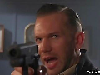 tranny agent anal toys and fucks guy