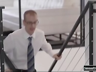 nerd assistant buttfucked by his tgirl boss