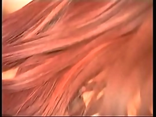 horny shemale grips her long white cock and then getting fucked doggy style