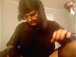 japanese tranny in white thong spreads her asshole