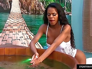 ebony tgirl lavinia magalhaes and a whate guy fuck each other up the ass