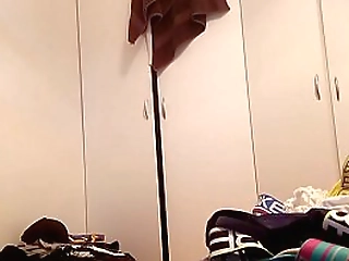 big booty tranny shemale in black thongs lingerie