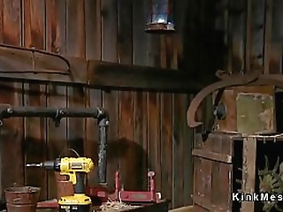 tranny anal fucks guy in barn