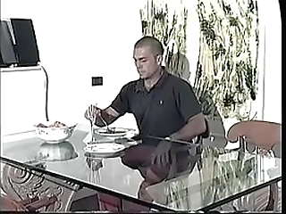 long haired shemale gets nice spooning on the floor