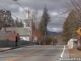 dicksucked sensual tranny gets her ass banged