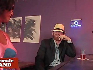 alluring ts babe bouncing on big cock