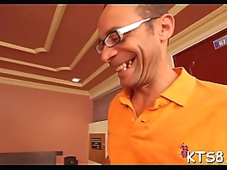 tranny jumps on huge cock