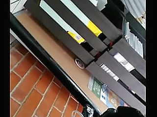 busty blonde shemale stroking her cock in a solo session