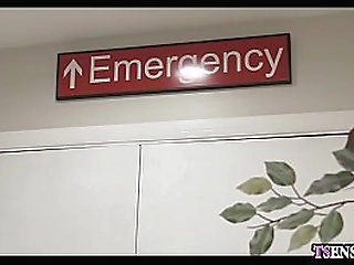 fake nurse ebony shemale anal fucks a panic patient