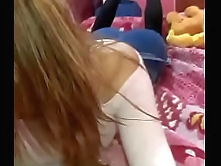 skinny brunette buries her thick shaft inside her boyfriends ass