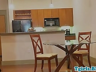 nubian trans babe wanking her dick