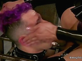 purple haired guy gets trannys dick