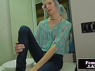 toy loving trap pleasing her butthole