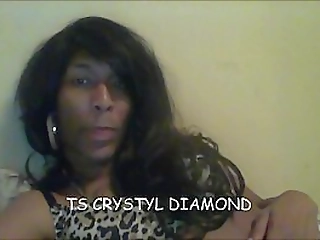 black tgirl crystyl diamond posing