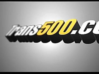 naughty shemale invites the dude to group-sex her ass shitless