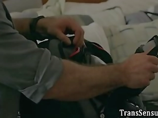 brazilian shemale starlet roberta violage stroking her cock